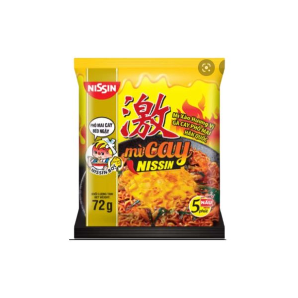 Mì xào ăn liền vị gà cay phô mai Hàn Quốc Nissin (72G)