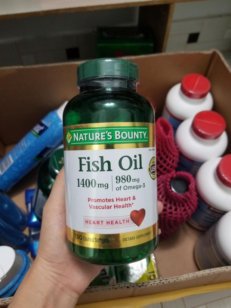 Viên uống dầu cá Fish oil Nature's Bounty 1400mg của Mỹ hộp 130 viên