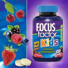 KẸO PHÁT TRIỂN TRÍ NÃO CHO TRẺ - FOCUS FACTOR KIDS 150 VIÊN CỦA MỸ