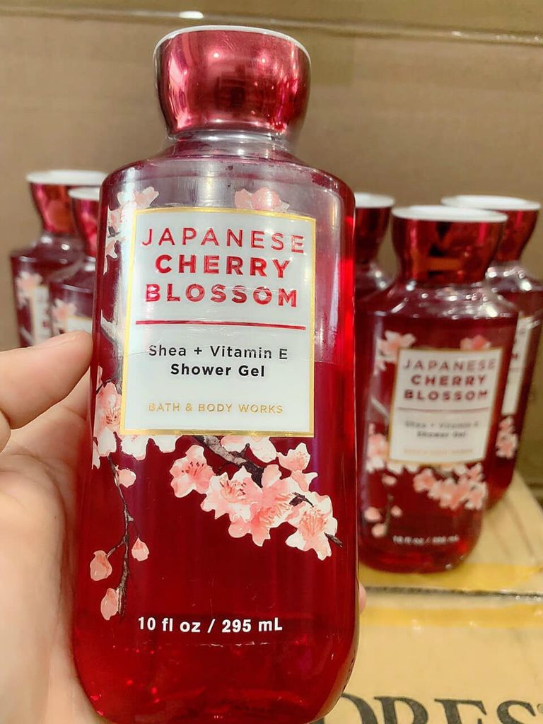 Gel tăm Bath and Body works mùi cherry blossom hoa anh đào 295ml