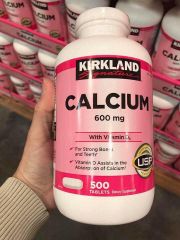 Viên uống bổ sung Calcium 600mg + D3 của Kirkland hộp 500 viên