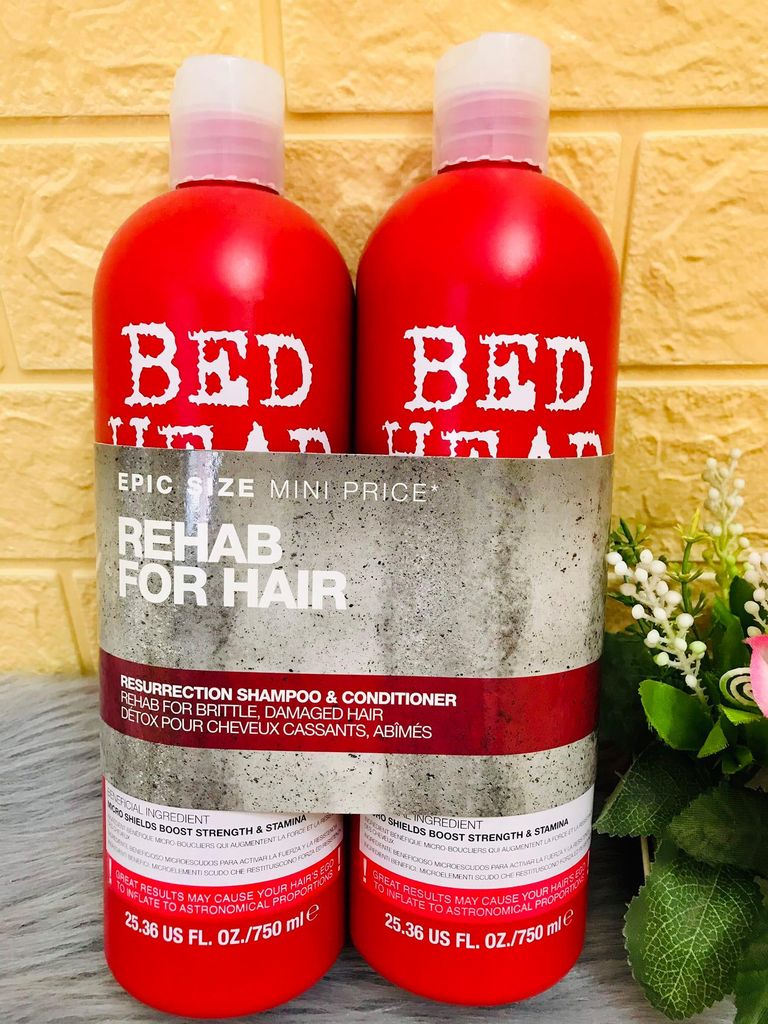 Cặp gội xã Tigi bead head đỏ của Mỹ 750ml*2