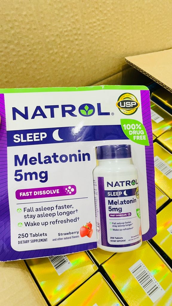 Kẹo ngậm giúp ngủ ngon NATROL BIOTIN SLEEP 5mg hộp 250 viên
