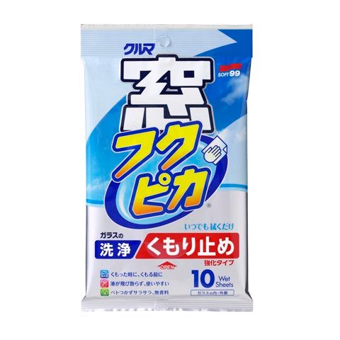 Khăn Vệ Sinh, Chống Sương Mù Kinh Ô Tô Glass Cleaning Wipe ( Anti- Fog) G-43 Soft99