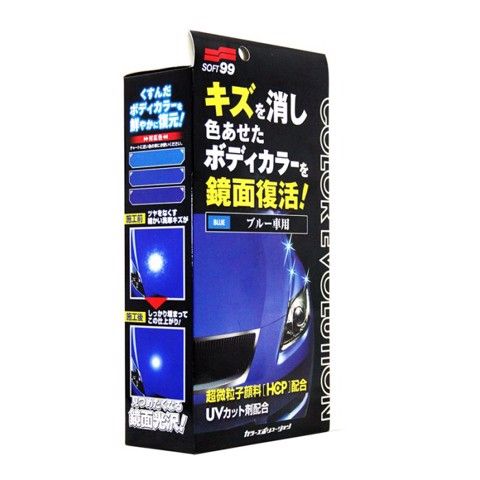 Sáp Phục Hồi Sơn Xe Màu Xanh Dương Color Evolution Blue W-183 SOFT99 - MADE IN JAPAN (thanh lý hàng trưng bày)