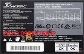 Bộ nguồn Sseasonic model SS-520GB Mã S12LL-520Bronze