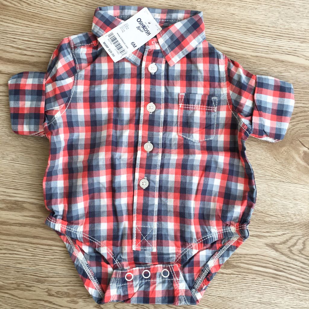 Bodysuit sơ mi tay dài sọc