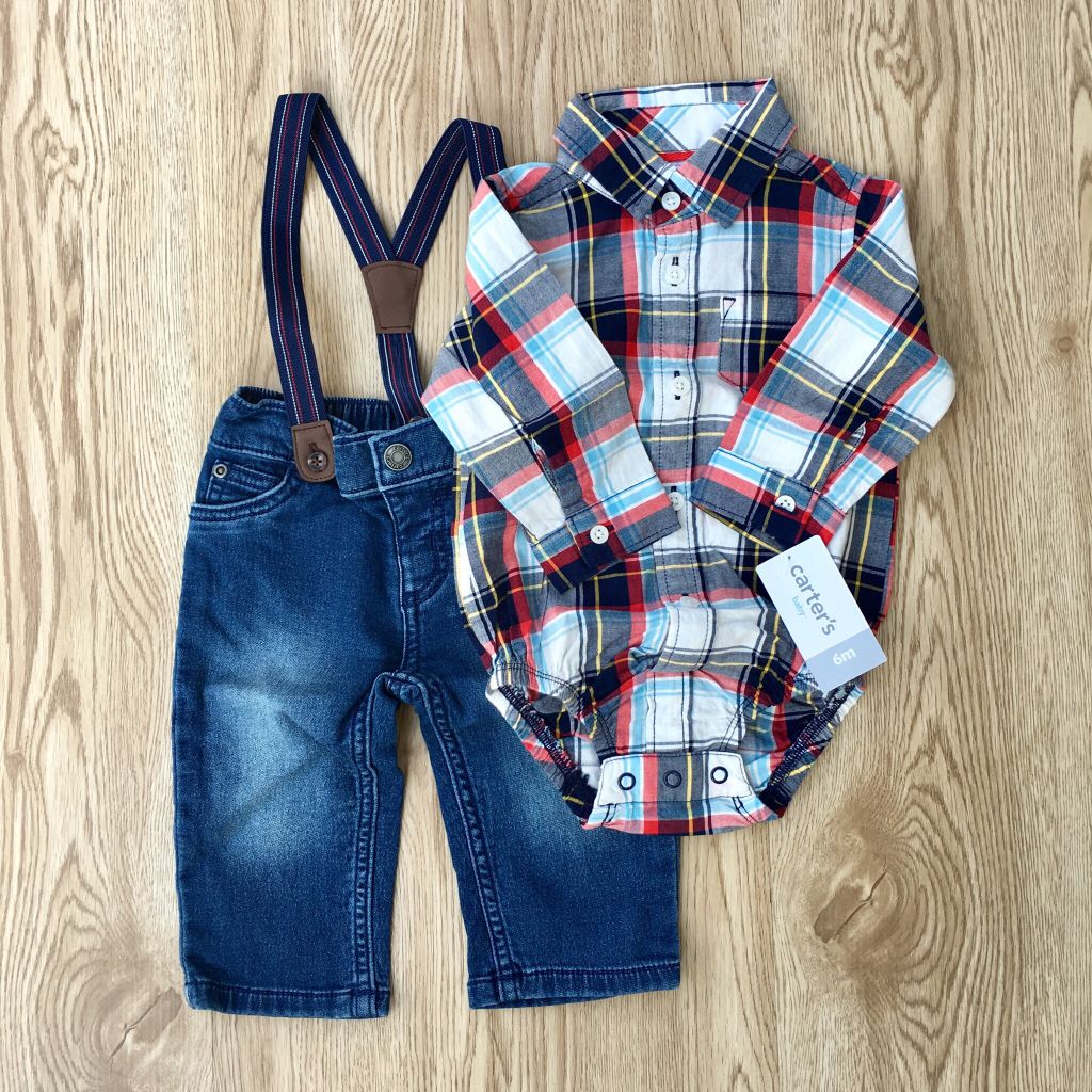 Set bodysuit sơ mi kèm quần