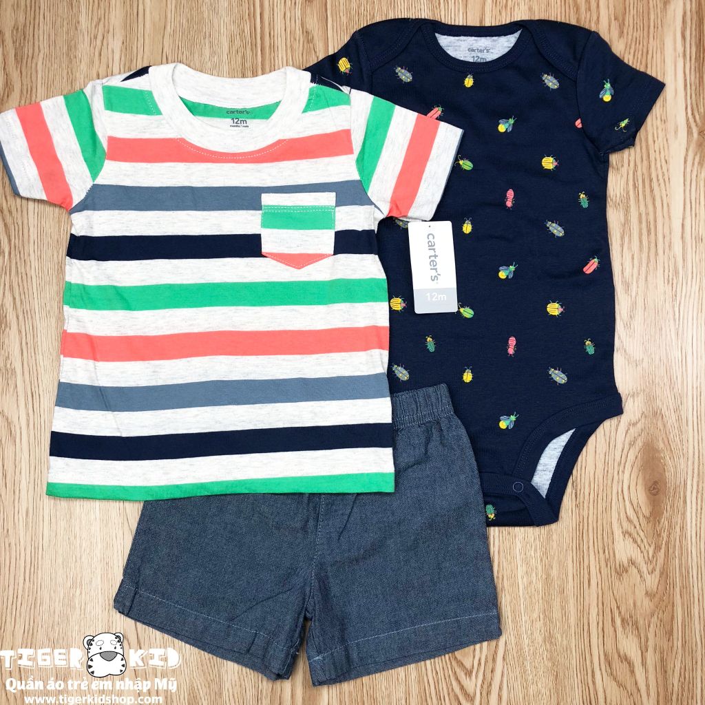 Set 3 món bodysuit kèm quần short