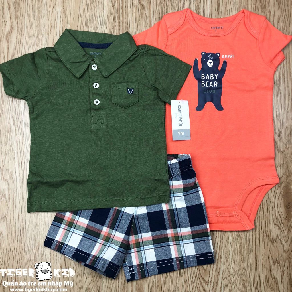 Set 3 món bodysuit kèm quần short