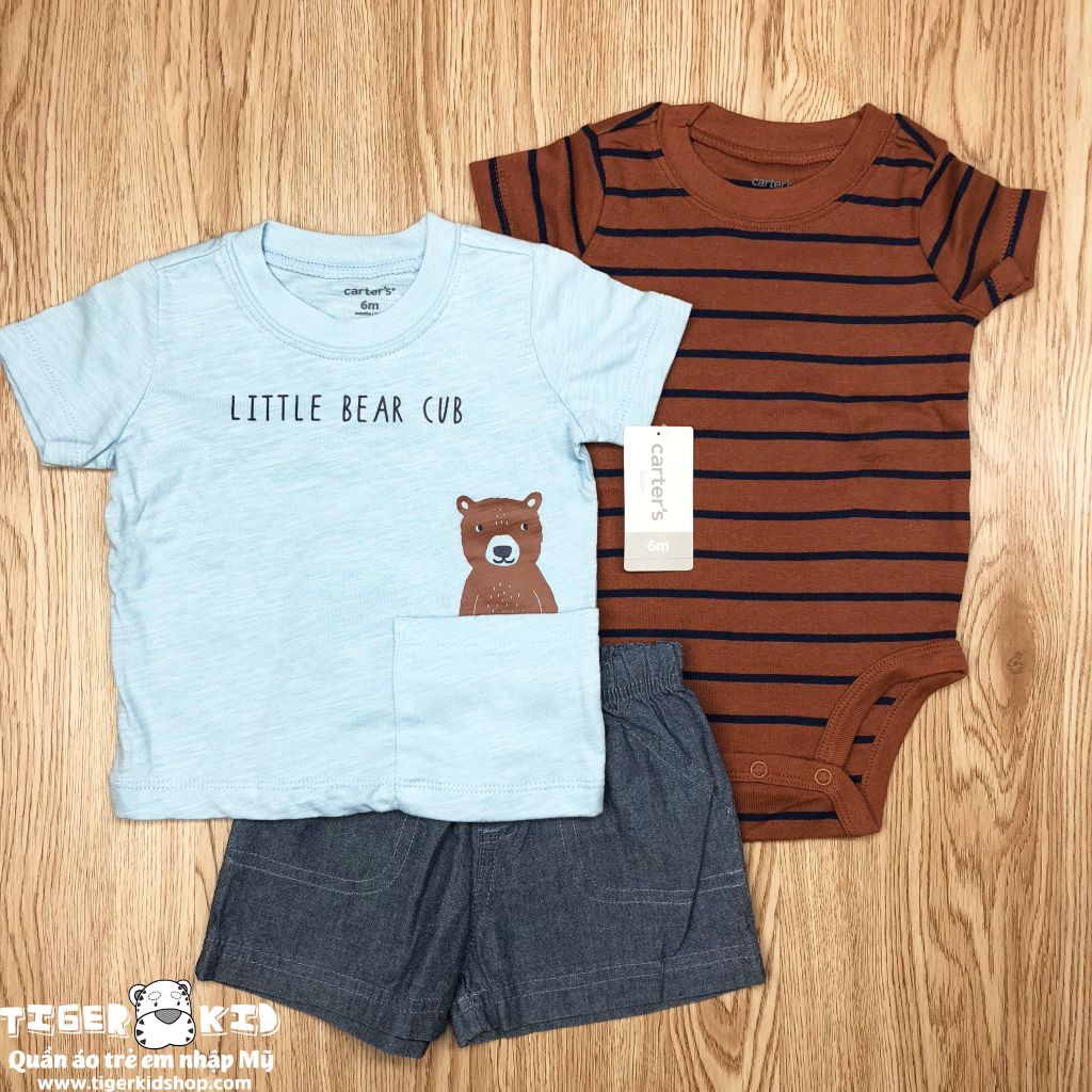 Set 3 món bodysuit kèm quần short
