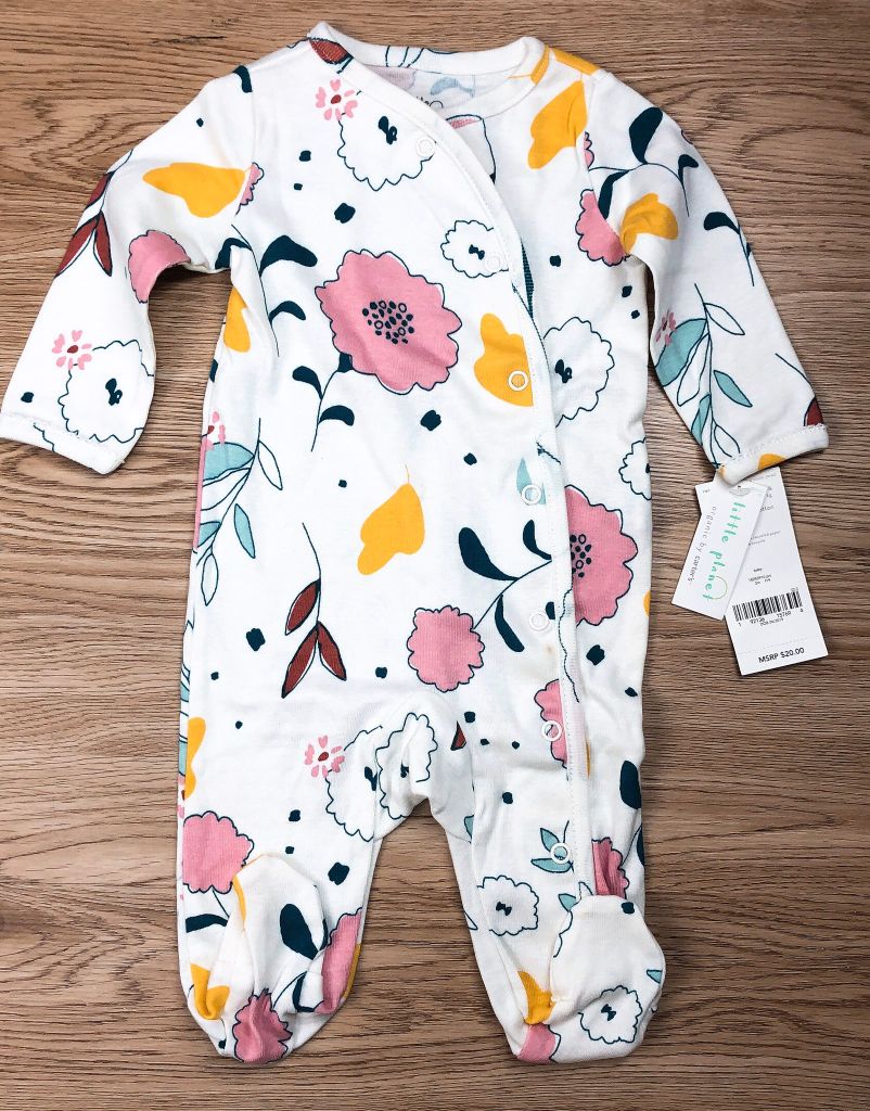 Sleepsuit cotton organic cài nút