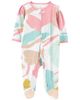 Sleepsuit cotton phối màu Pastel khoá kéo 2 đầu 1O878410 Carter's