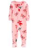 Sleepsuit cotton phôm ôm hồng hoạ tiết bướm 1O101110 Carter's