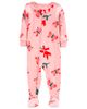 Sleepsuit cotton phôm ôm hồng hoạ tiết bướm 1O101110 Carter's