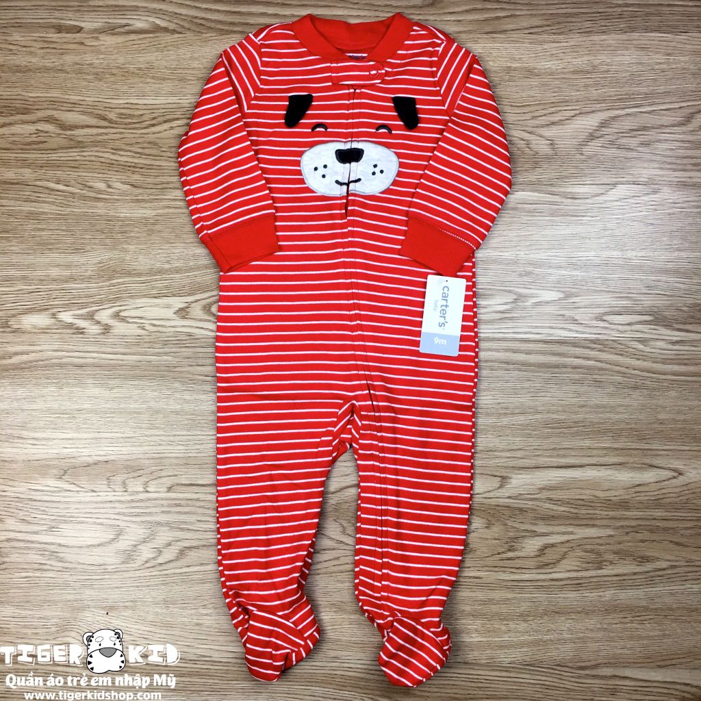 Sleepsuit cotton khoá kéo