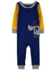 Sleepsuit cotton không chân xanh navy thêu xe cẩu 1O582810 Carter's