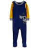 Sleepsuit cotton phôm ôm xanh navy thêu xe cẩu 1O581910 Carter's