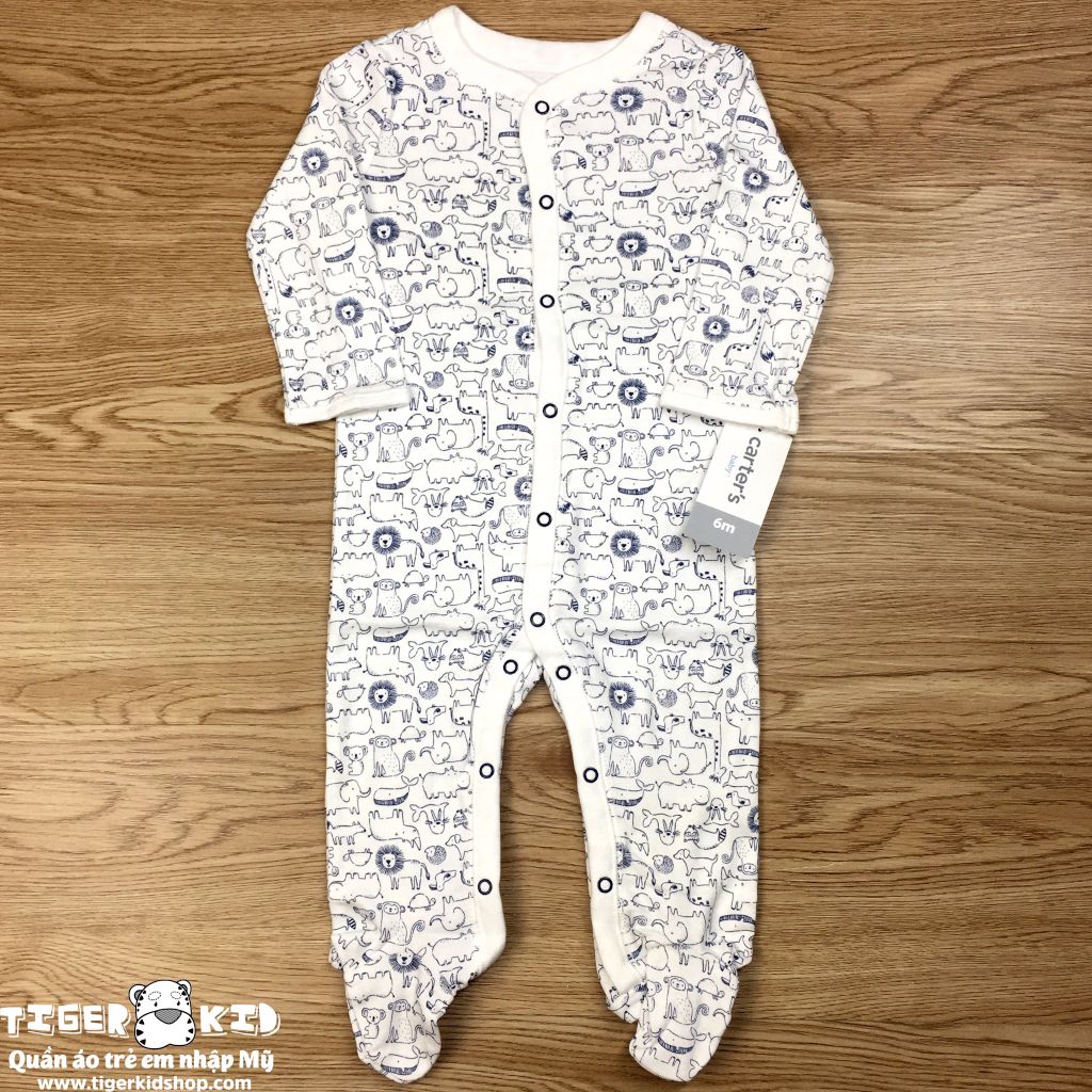 Sleepsuit cotton cài nút