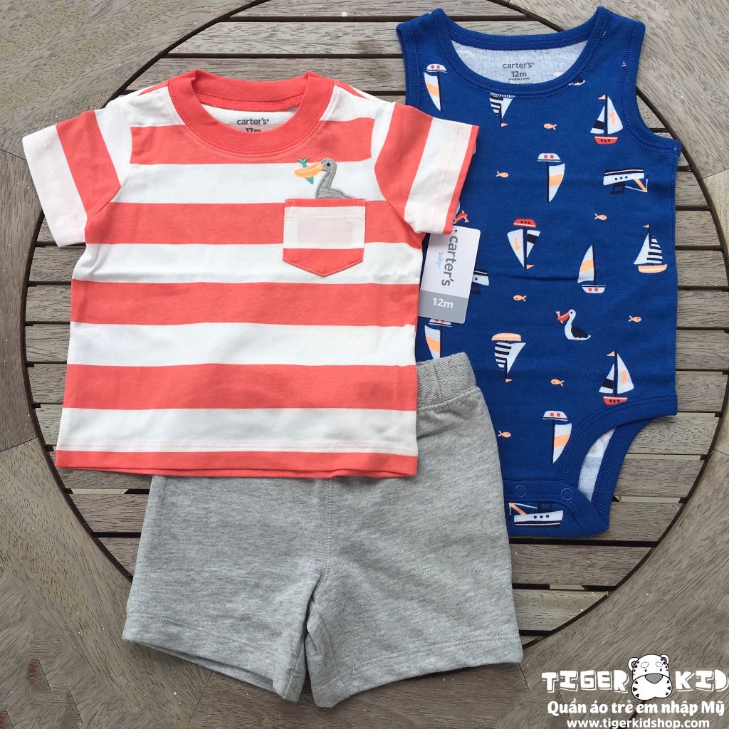 Set 3 món bodysuit kèm quần short