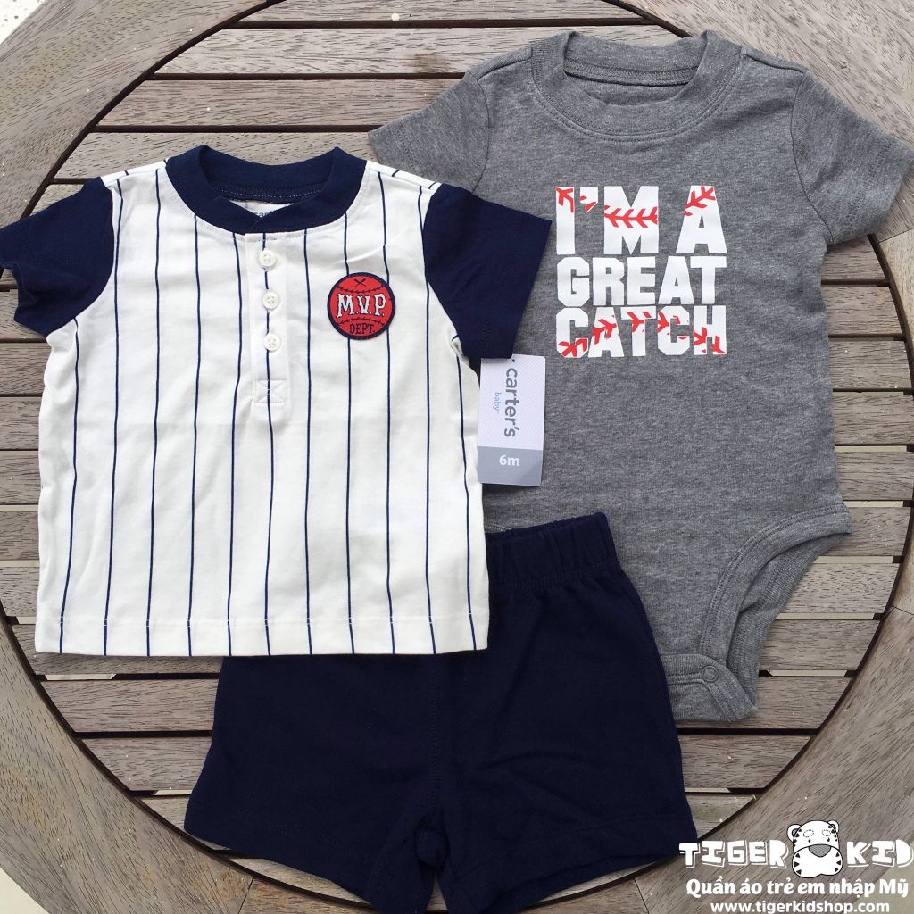 Set 3 món bodysuit kèm quần short