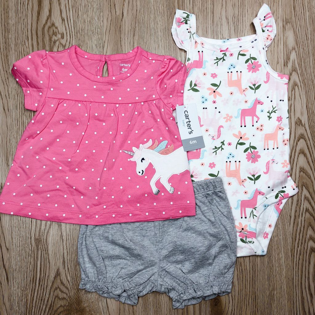 Set 3 món bodysuit kèm quần short