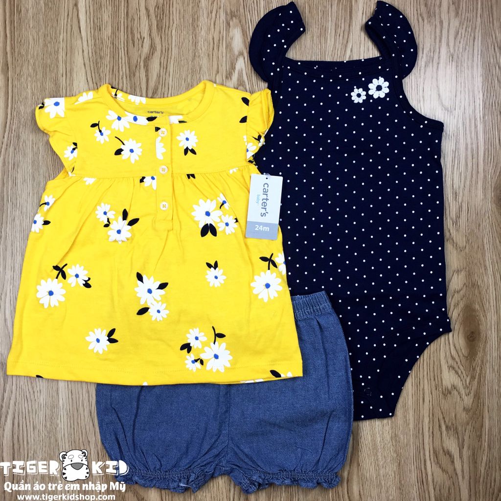Set 3 món bodysuit kèm quần short