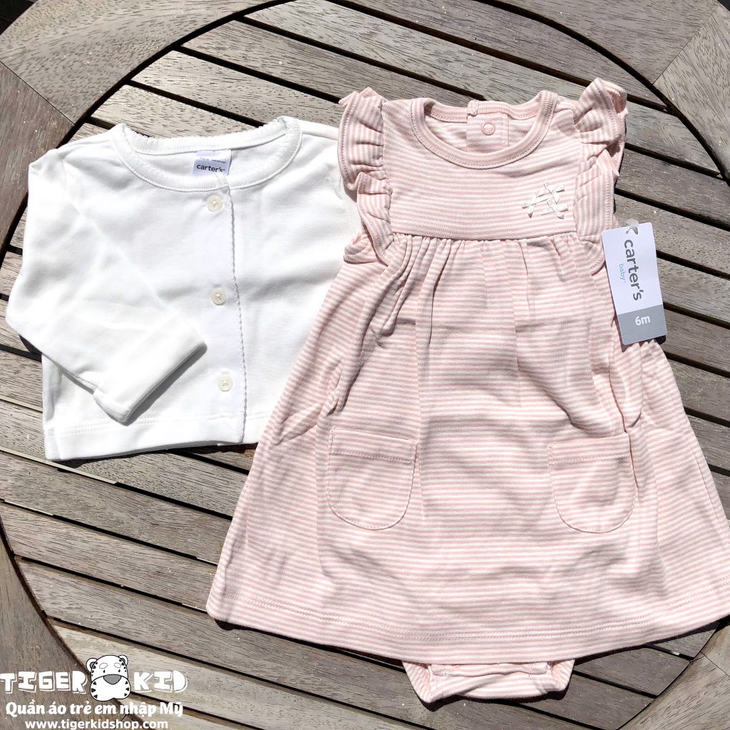 Set 2 món bodysuit đầm kèm áo khoác