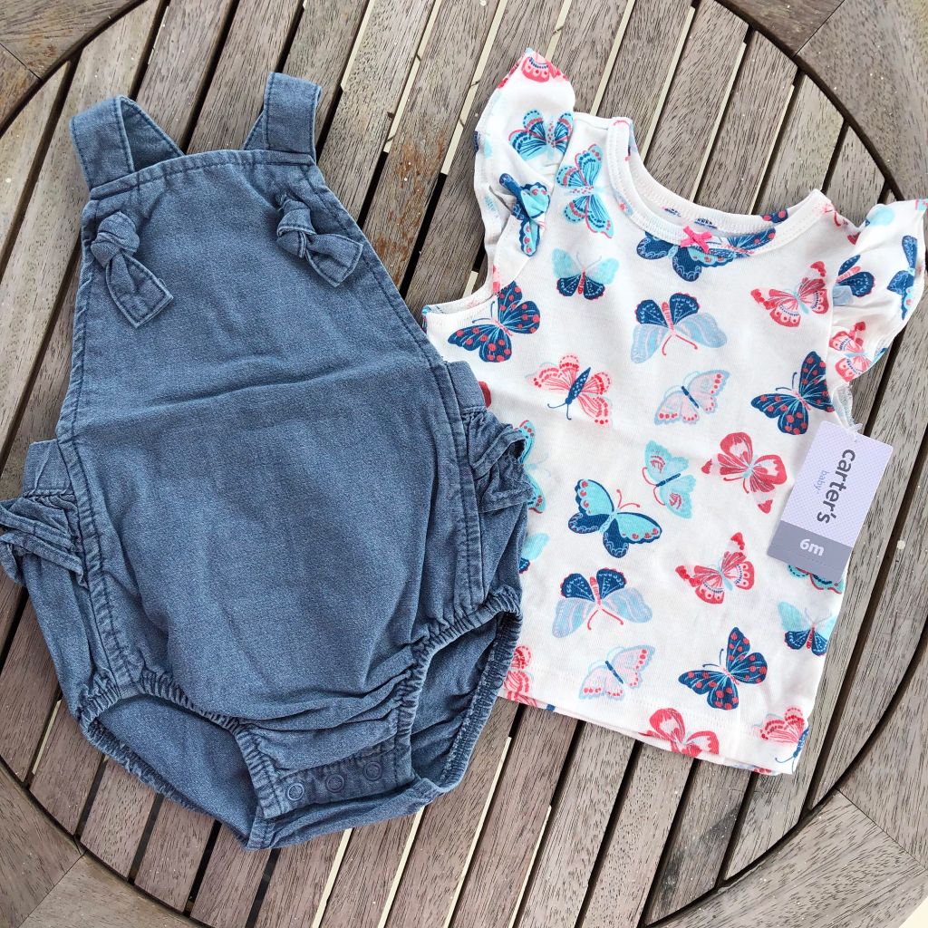 Set 2 món áo thun kèm yếm
