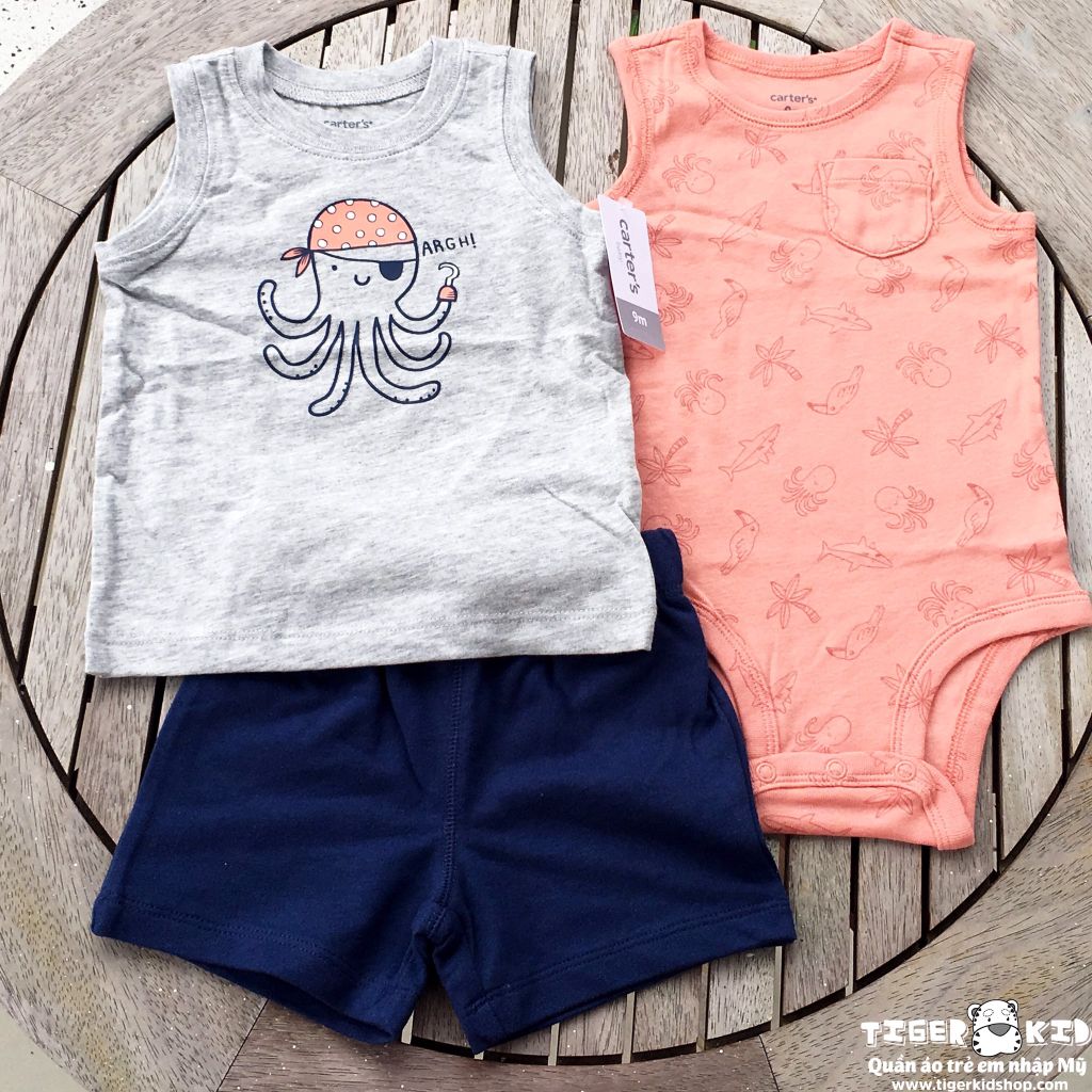 Set 3 món bodysuit kèm quần short