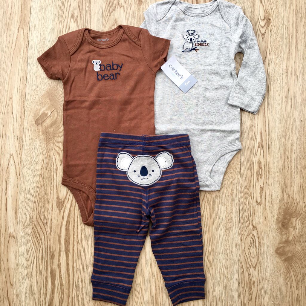 Set 3 bodysuit kèm quần
