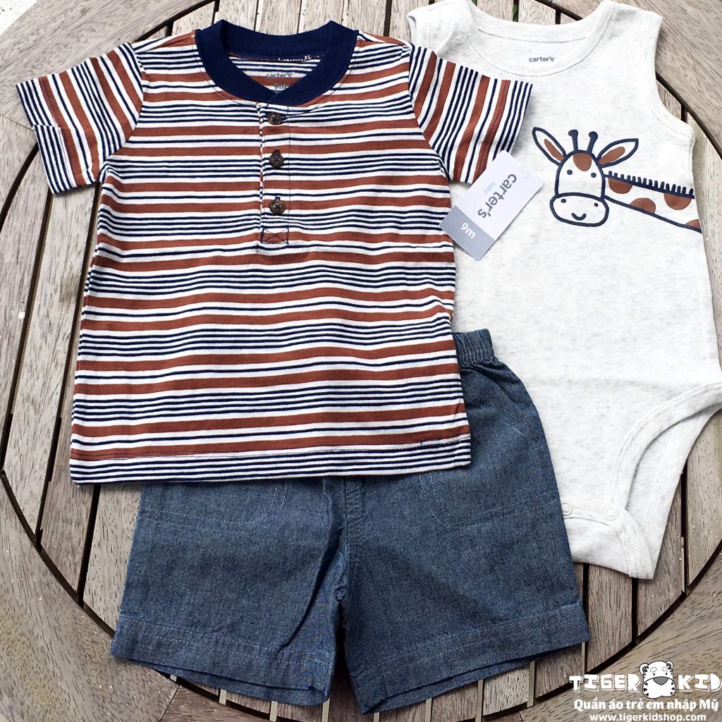 Set 3 món bodysuit kèm quần short