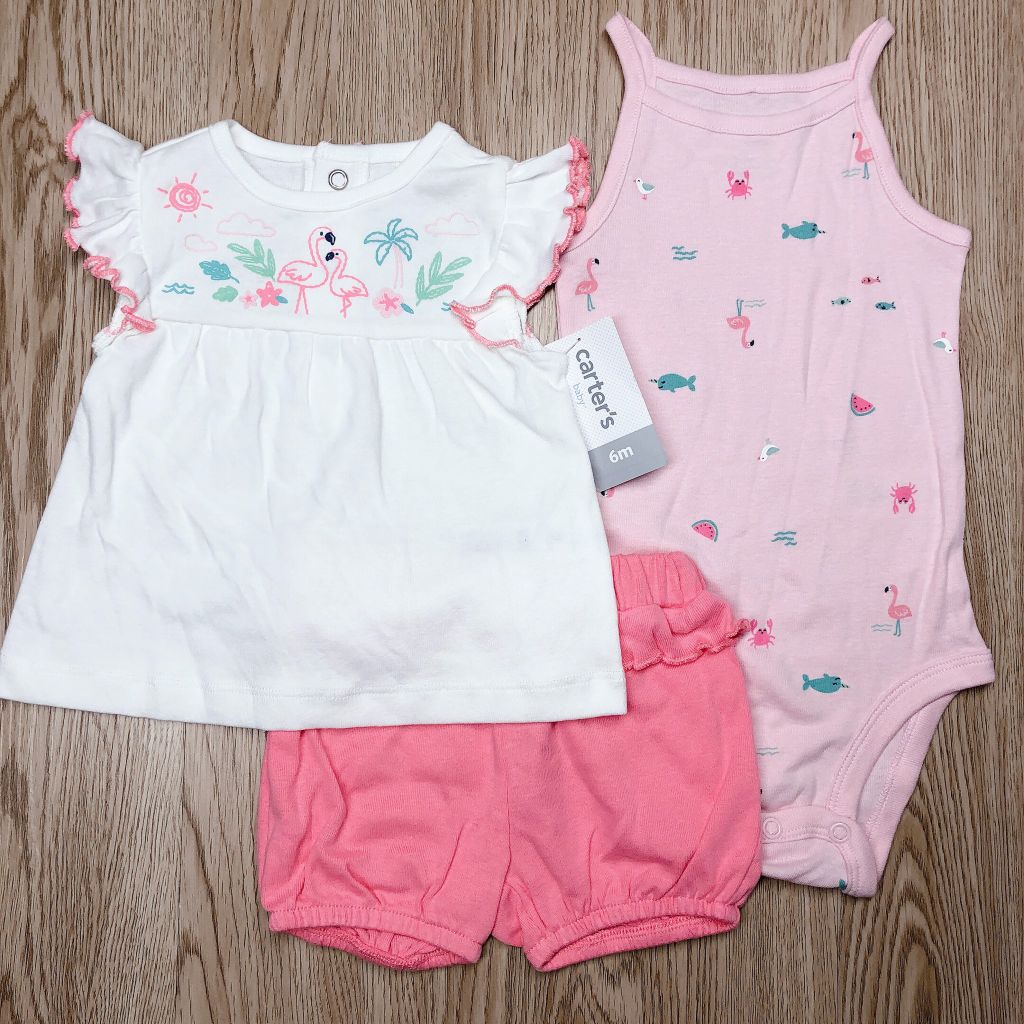 Set 3 món bodysuit kèm quần short