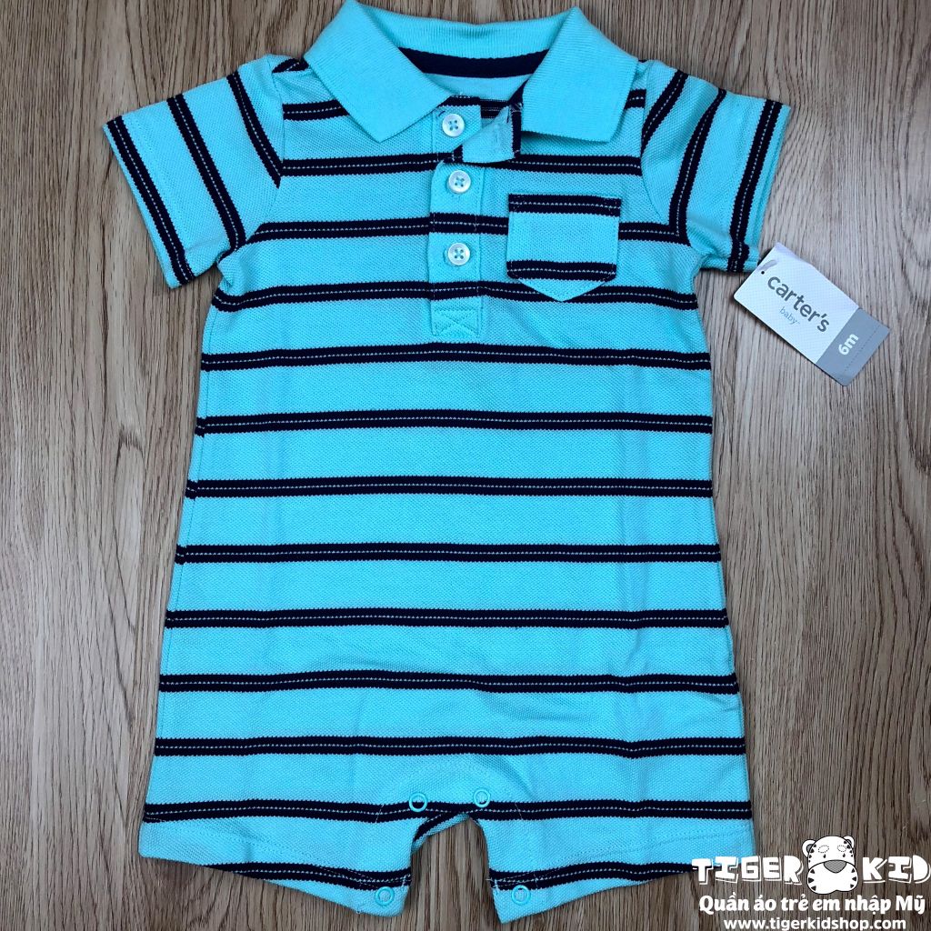 Romper áo liền quần cổ polo