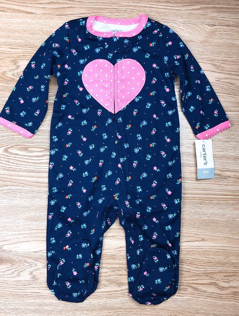 Sleepsuit cotton khoá kéo