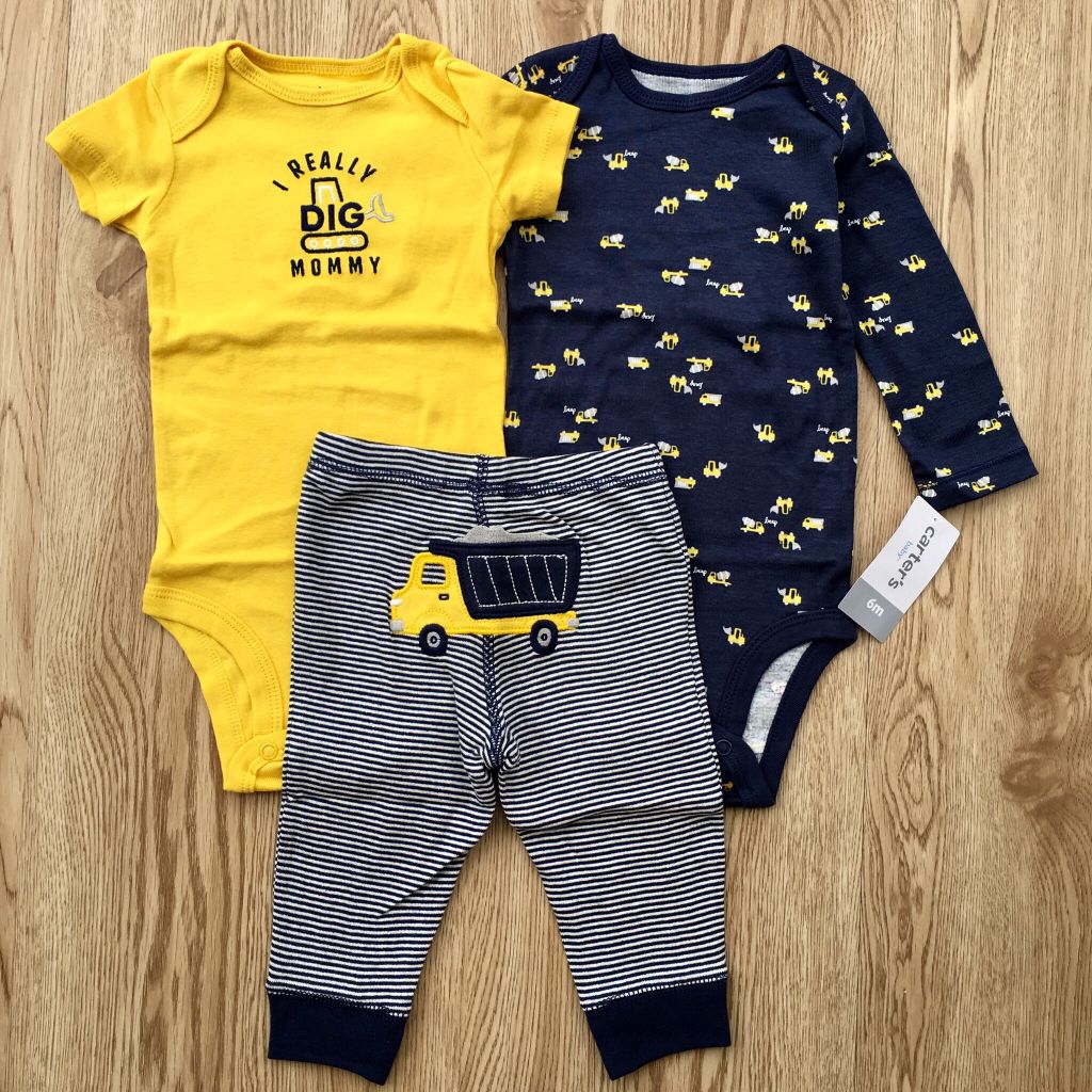Set 3 bodysuit kèm quần