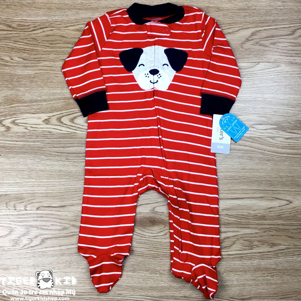 Sleepsuit cotton khoá kéo 2 đầu