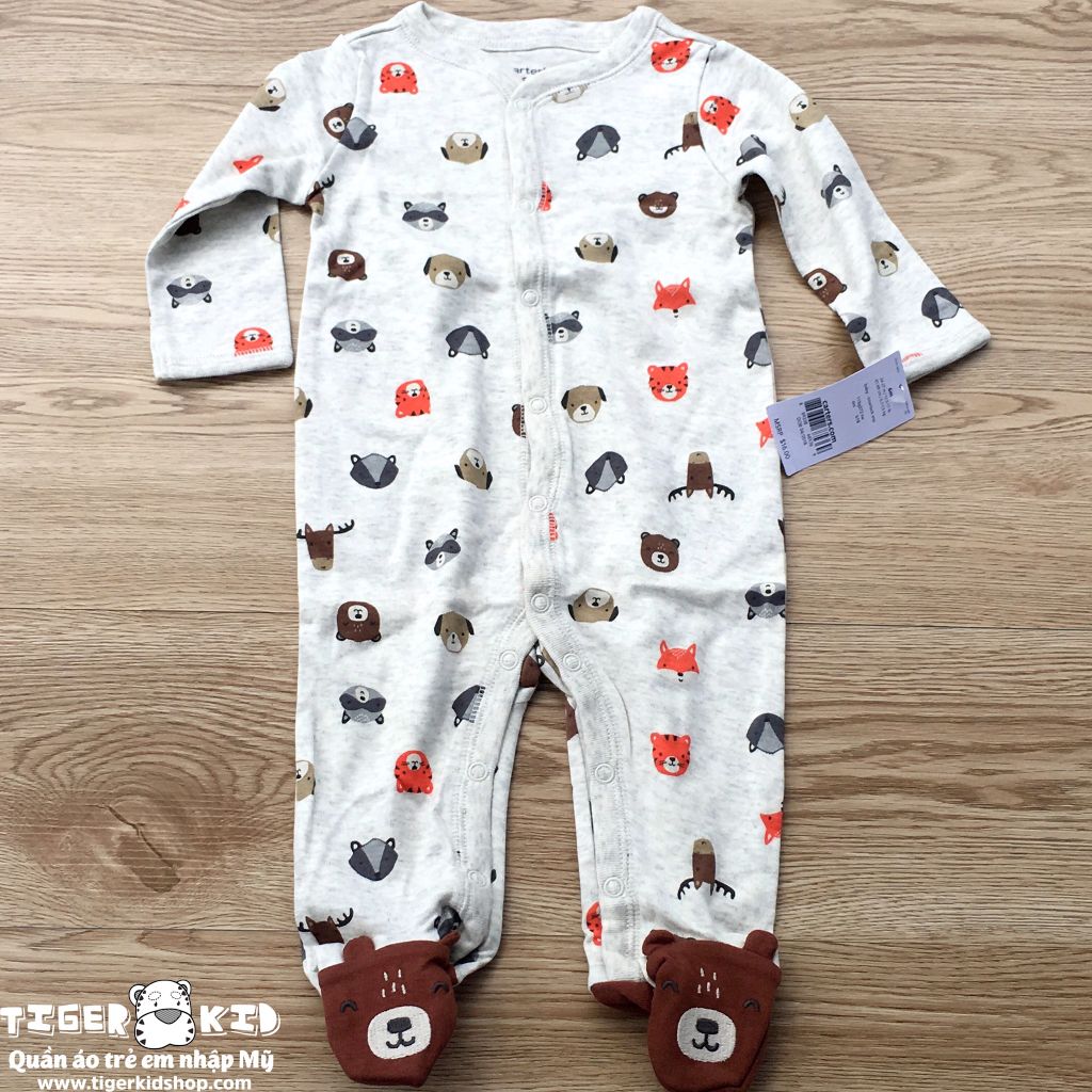 Sleepsuit cotton cài nút