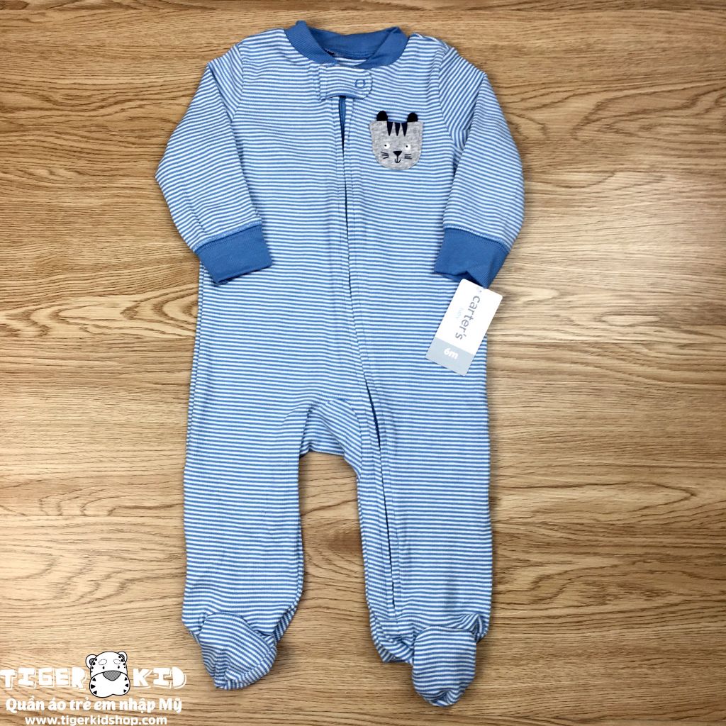 Sleepsuit cotton khoá kéo