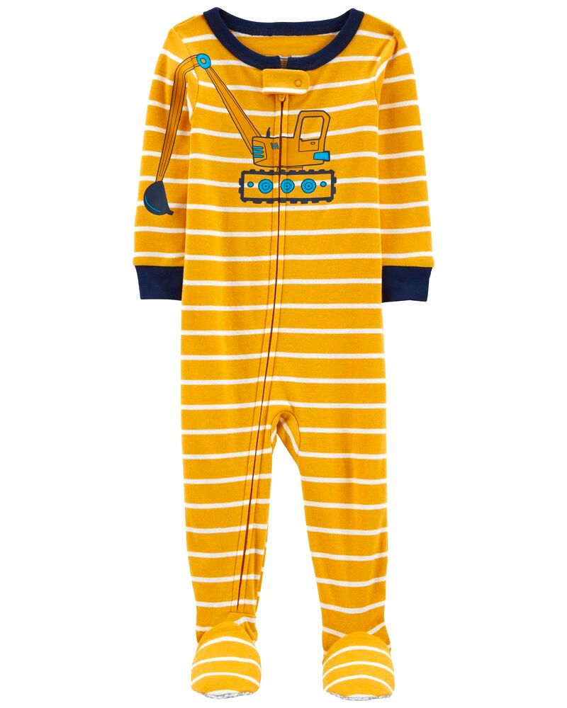 Sleepsuit cotton phôm ôm vàng xe cẩu 1M679110 Carter's