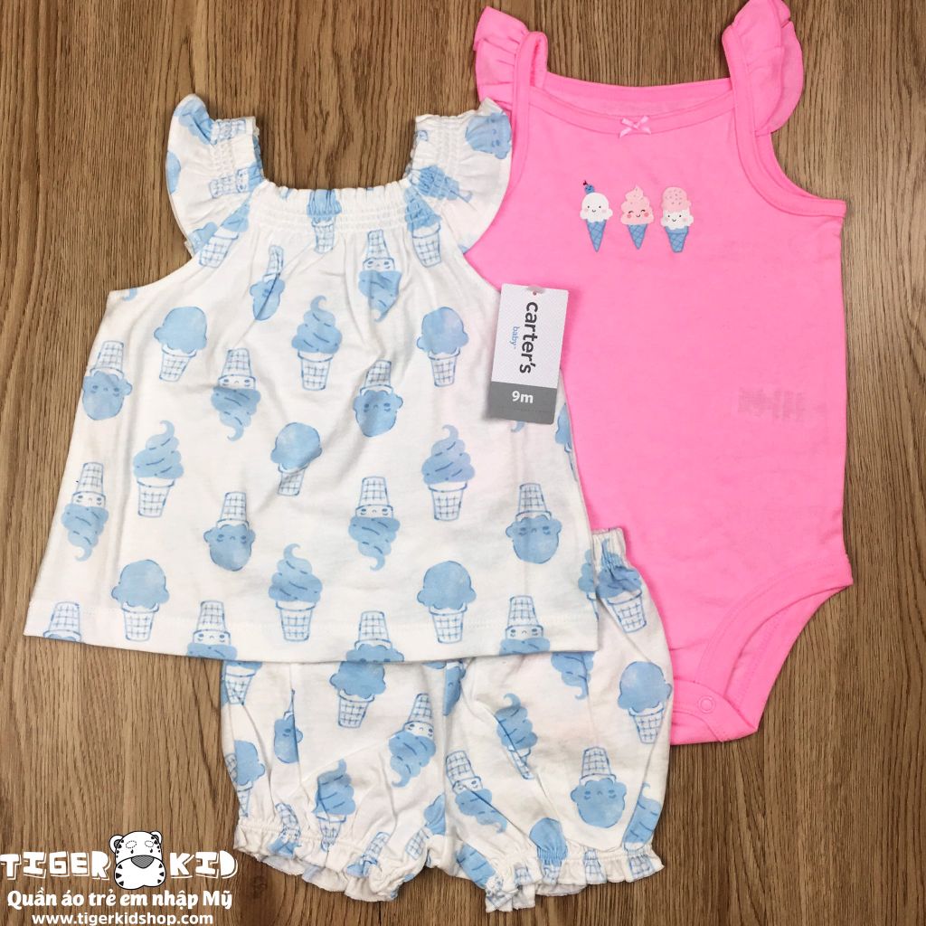 Set 3 món bodysuit kèm quần short