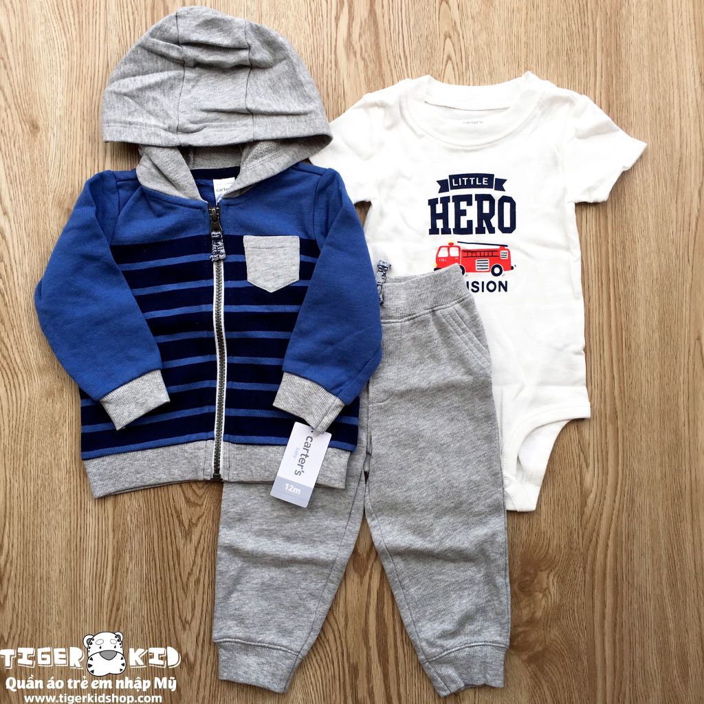 Set 3 món áo khoác kèm quần