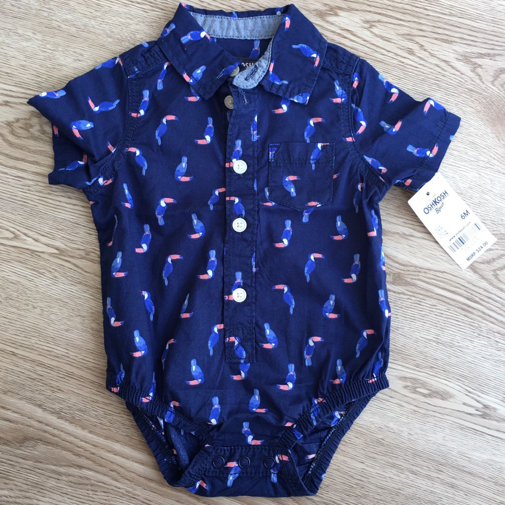 Bodysuit sơ mi tay ngắn