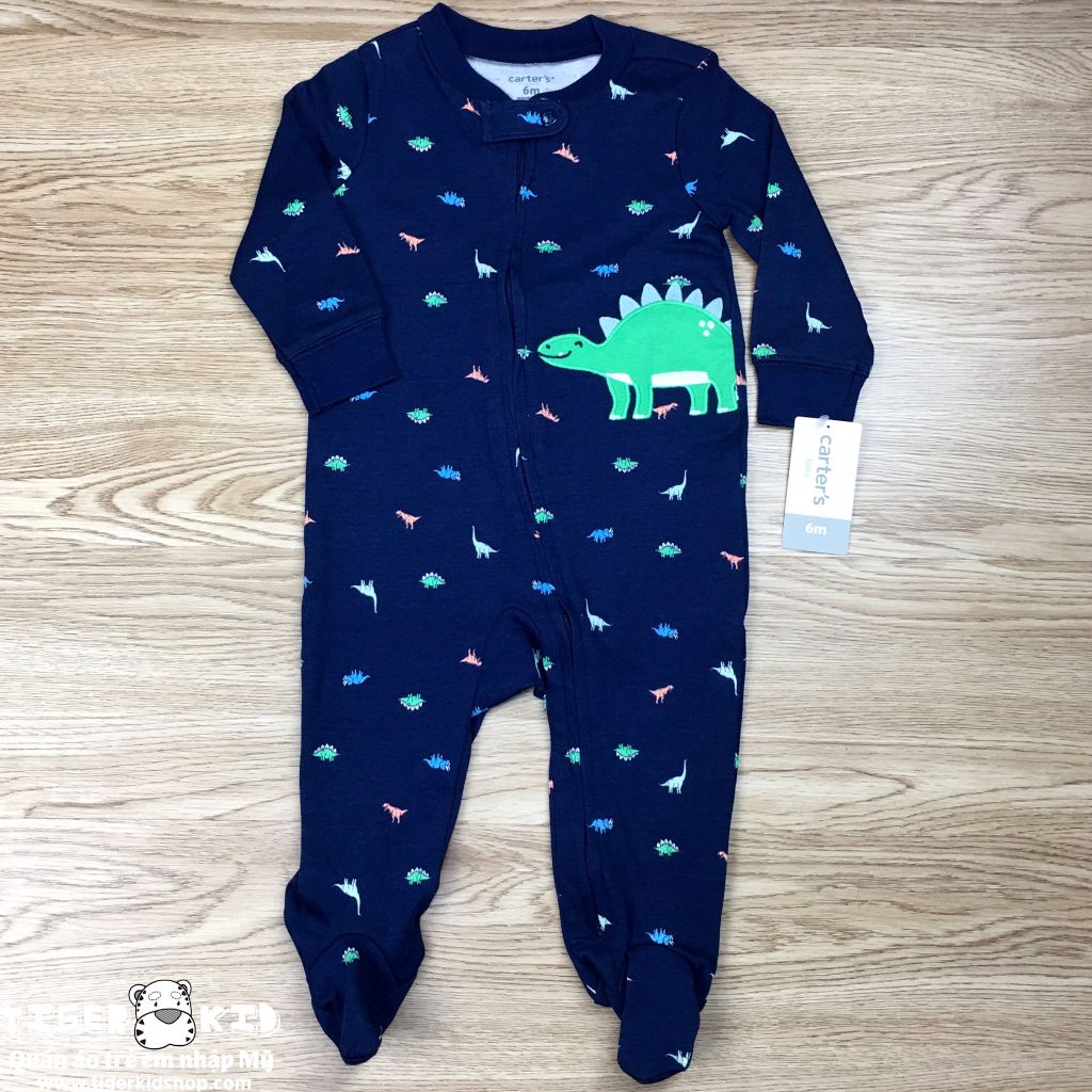 Sleepsuit cotton khoá kéo