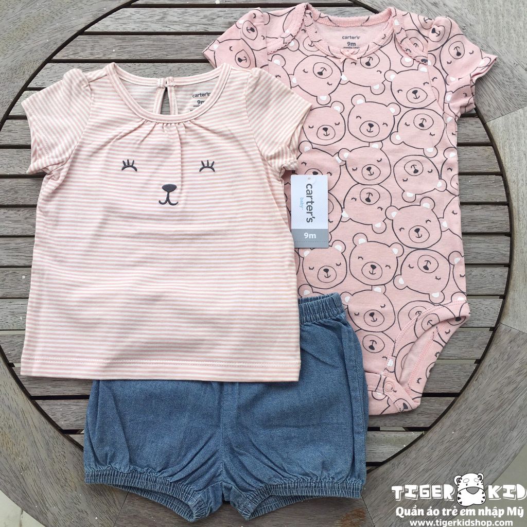 Set 3 món bodysuit kèm quần short