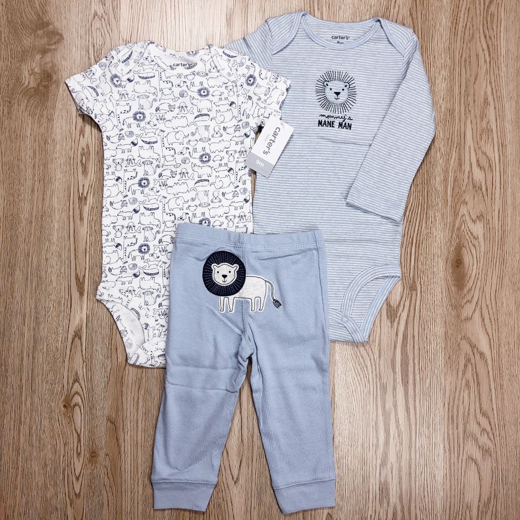 Set 3 bodysuit kèm quần