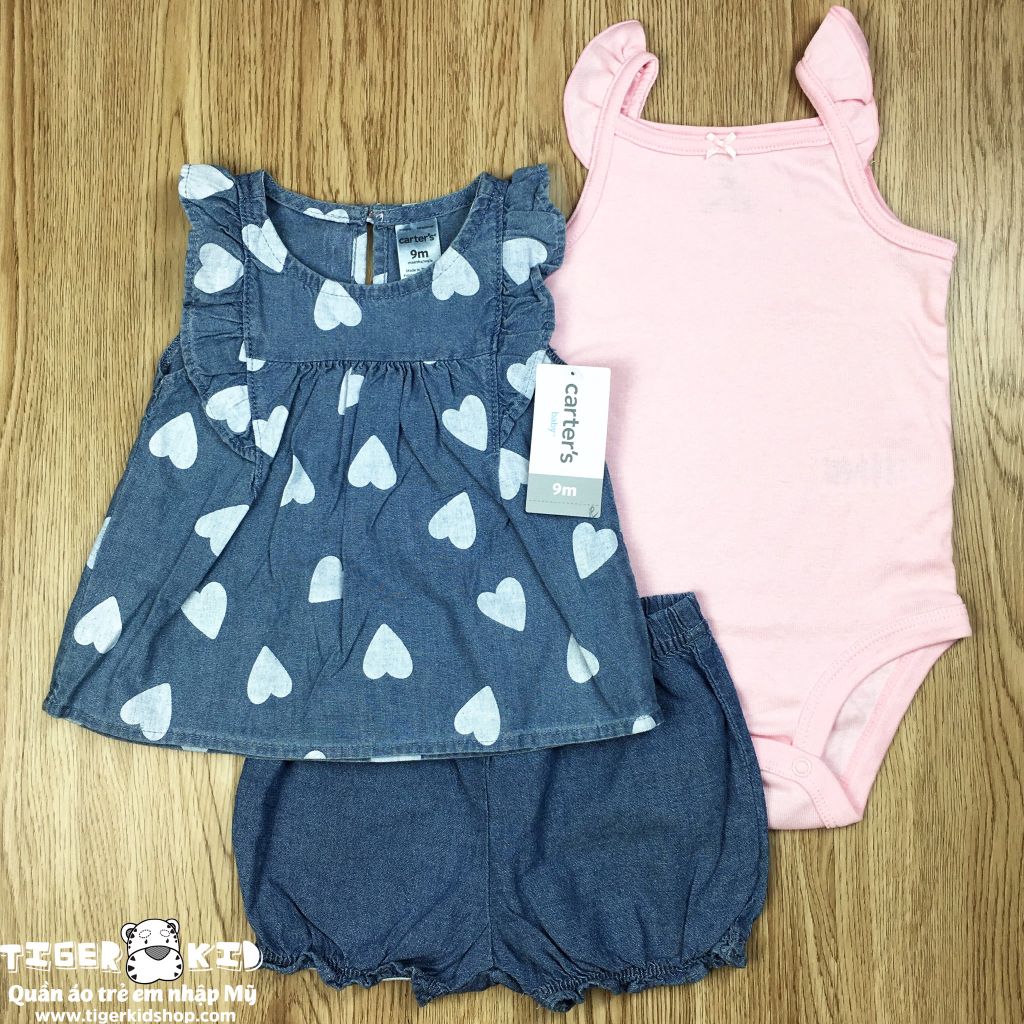 Set 3 món bodysuit kèm quần short