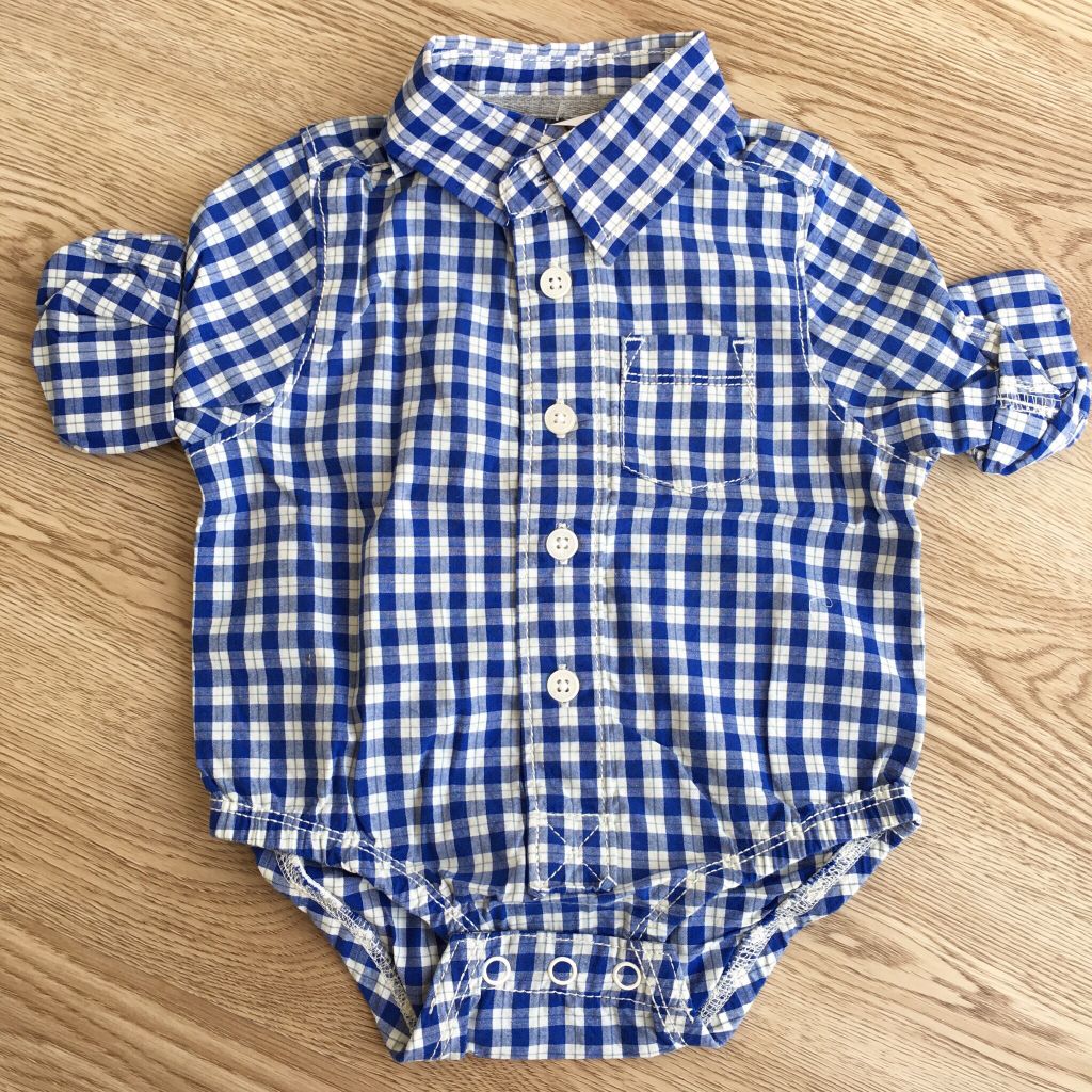 Bodysuit sơ mi tay dài sọc