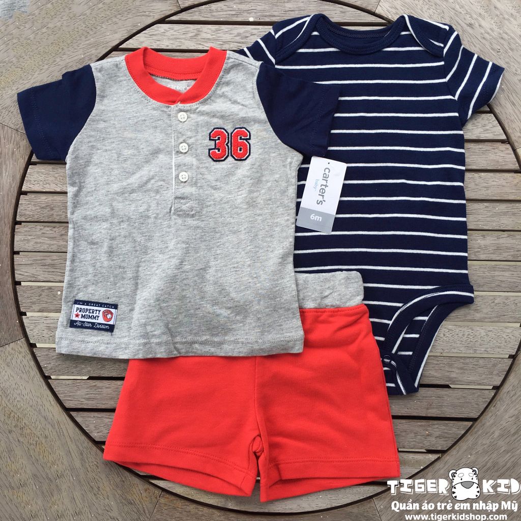 Set 3 món bodysuit kèm quần short