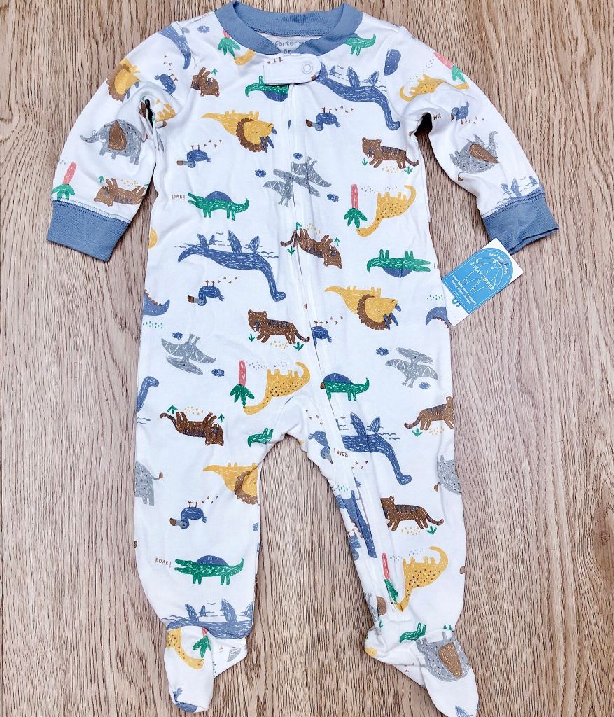 Sleepsuit cotton khoá kéo 2 đầu